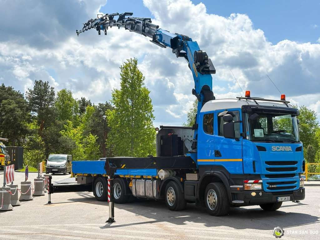 Scania R440 8x4 Palfinger PK50002 FLY JIB Crane Winch - Kraanaga veoauto: pilt 1 Scania R440 8x4 Palfinger PK50002 FLY JIB Crane Winch - Kraanaga veoauto: pilt 1