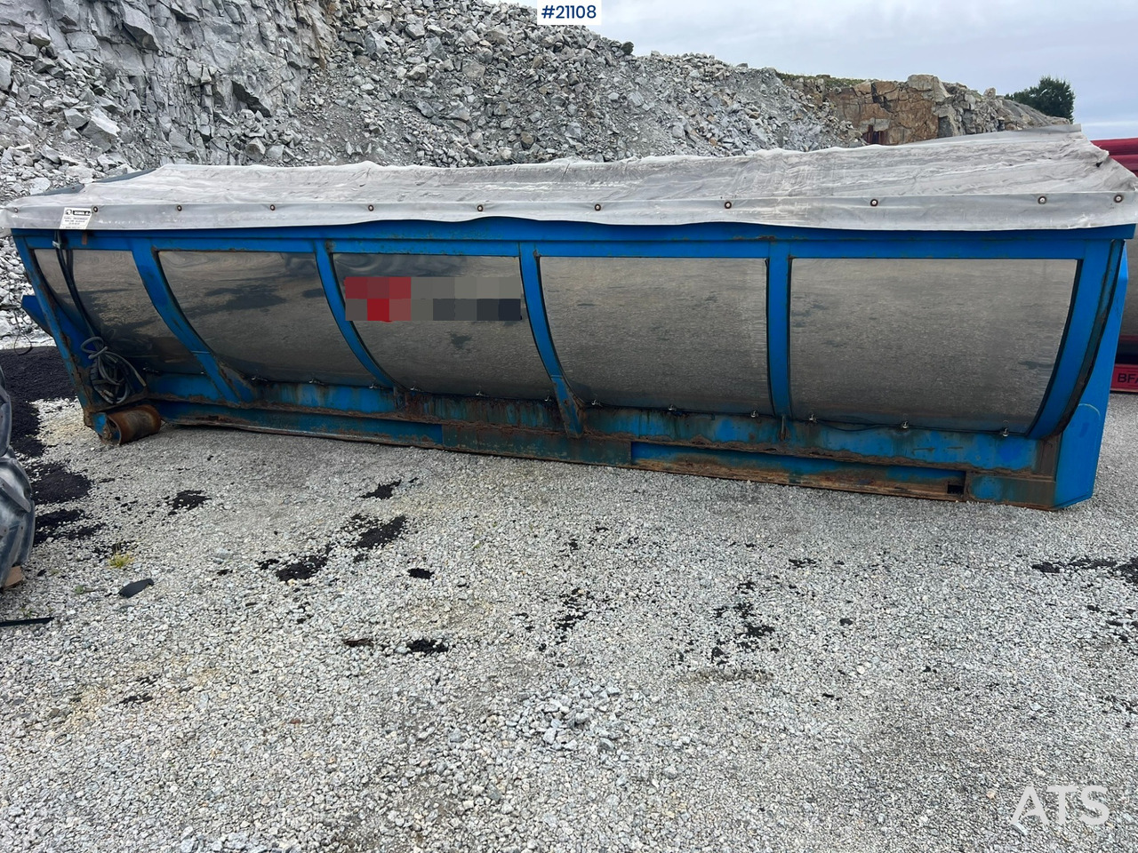 Asfaltbalje m/ krokramme ,manuelt kapell og hydraulisk Baklem - Multilift konteiner: pilt 4 Asfaltbalje m/ krokramme ,manuelt kapell og hydraulisk Baklem - Multilift konteiner: pilt 4