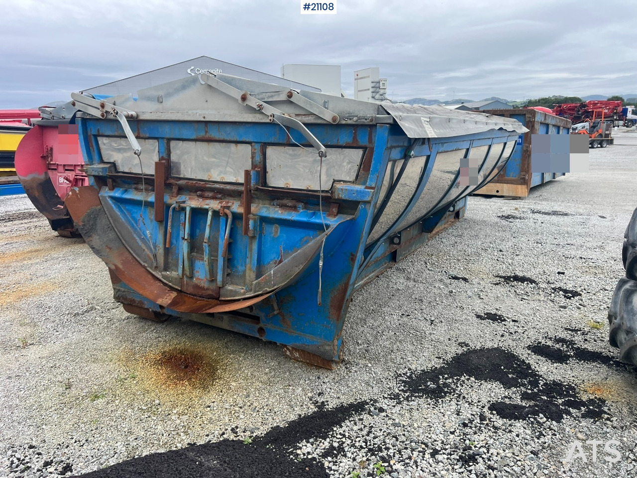 Asfaltbalje m/ krokramme ,manuelt kapell og hydraulisk Baklem - Multilift konteiner: pilt 3 Asfaltbalje m/ krokramme ,manuelt kapell og hydraulisk Baklem - Multilift konteiner: pilt 3