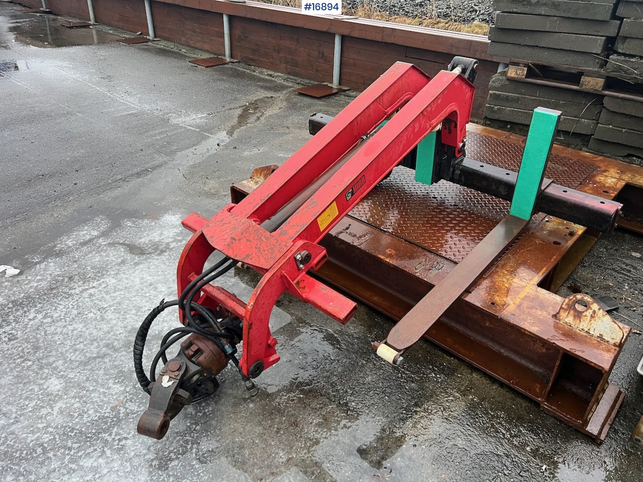 Kahvlid - Ehitusmasinad Hiab pallet forks w/ rotator and hydraulic tilt: pilt 1