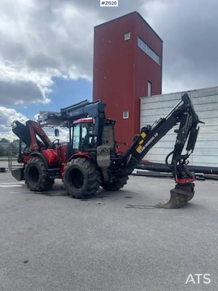 Huddig 1260C Traktorgraver m/ Palfinger kran, Lift, rototilt og skuffe - Ekskavaator-laadur: pilt 1 Huddig 1260C Traktorgraver m/ Palfinger kran, Lift, rototilt og skuffe - Ekskavaator-laadur: pilt 1