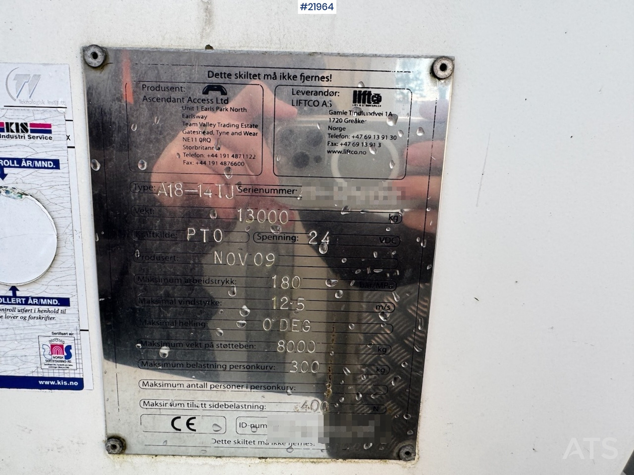 Veoautolt tõusev platvorm MAN 2010 MAN TGM 15.250 Liftbil m/ 18 m Arbeidshøyde. 132 000 km!: pilt 32 Veoautolt tõusev platvorm MAN 2010 MAN TGM 15.250 Liftbil m/ 18 m Arbeidshøyde. 132 000 km!: pilt 32