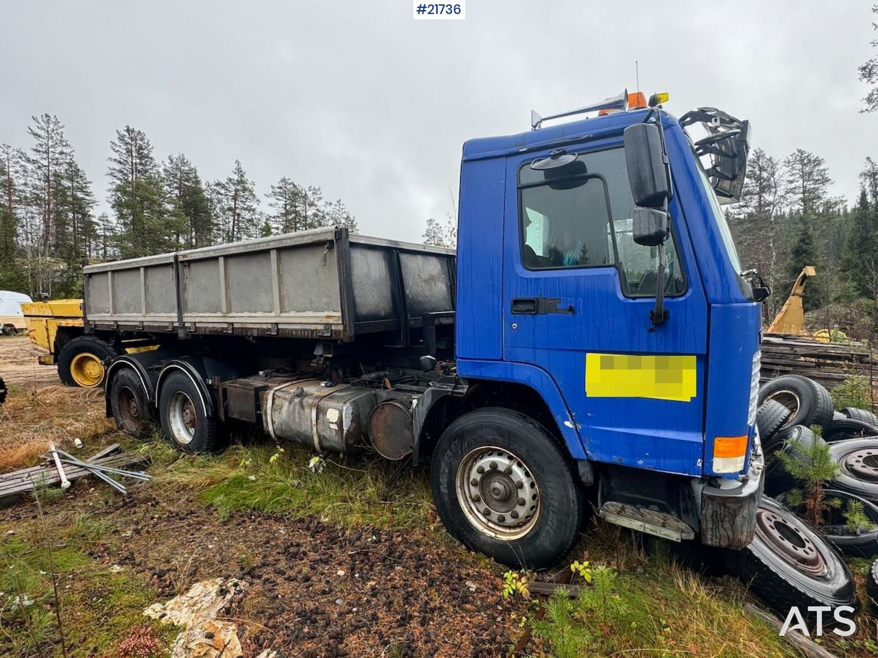 Volvo FL12 m/ 22 t/m Palfinger kran, tømmerflak, Dumperkasse og plan. - Kraanaga veoauto: pilt 1 Volvo FL12 m/ 22 t/m Palfinger kran, tømmerflak, Dumperkasse og plan. - Kraanaga veoauto: pilt 1