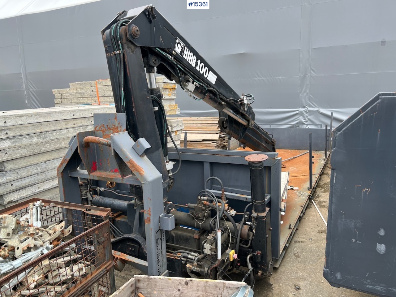 Krokløftkasse m/ HIAB kran - Multilift konteiner: pilt 1 Krokløftkasse m/ HIAB kran - Multilift konteiner: pilt 1