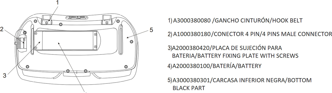 4 pins male connector with closing cap Scanreco G1 - Elektrisüsteem - Kraana-manipulaator: pilt 5 4 pins male connector with closing cap Scanreco G1 - Elektrisüsteem - Kraana-manipulaator: pilt 5