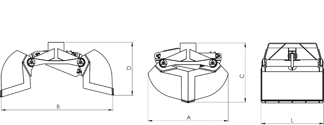 Clamshell bucket for digging BV-M 400 - Haaramiskopp - Kraana-manipulaator: pilt 3 Clamshell bucket for digging BV-M 400 - Haaramiskopp - Kraana-manipulaator: pilt 3