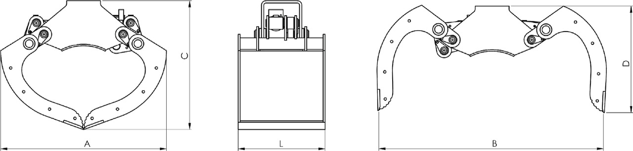 Pearced clamshell bucket BV-MR 50 SG - Haaramiskopp - Kraana-manipulaator: pilt 3 Pearced clamshell bucket BV-MR 50 SG - Haaramiskopp - Kraana-manipulaator: pilt 3