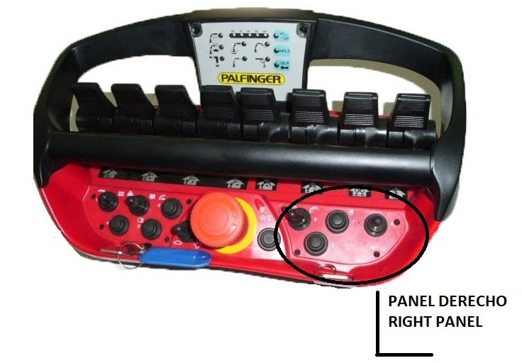 Right panel with button radio remote Scanreco RC400 - Elektrisüsteem - Kraana-manipulaator: pilt 4 Right panel with button radio remote Scanreco RC400 - Elektrisüsteem - Kraana-manipulaator: pilt 4