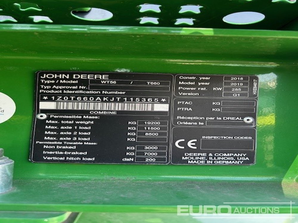 Kombain 2019 John Deere T660I: pilt 6