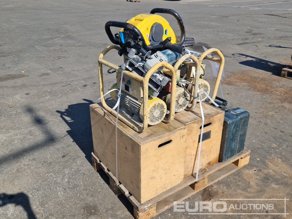 Pallet of Assorted Power Tools, Frequency Converters, Channel Saw, Paving Breaker - Ehitusseade: pilt 4 Pallet of Assorted Power Tools, Frequency Converters, Channel Saw, Paving Breaker - Ehitusseade: pilt 4