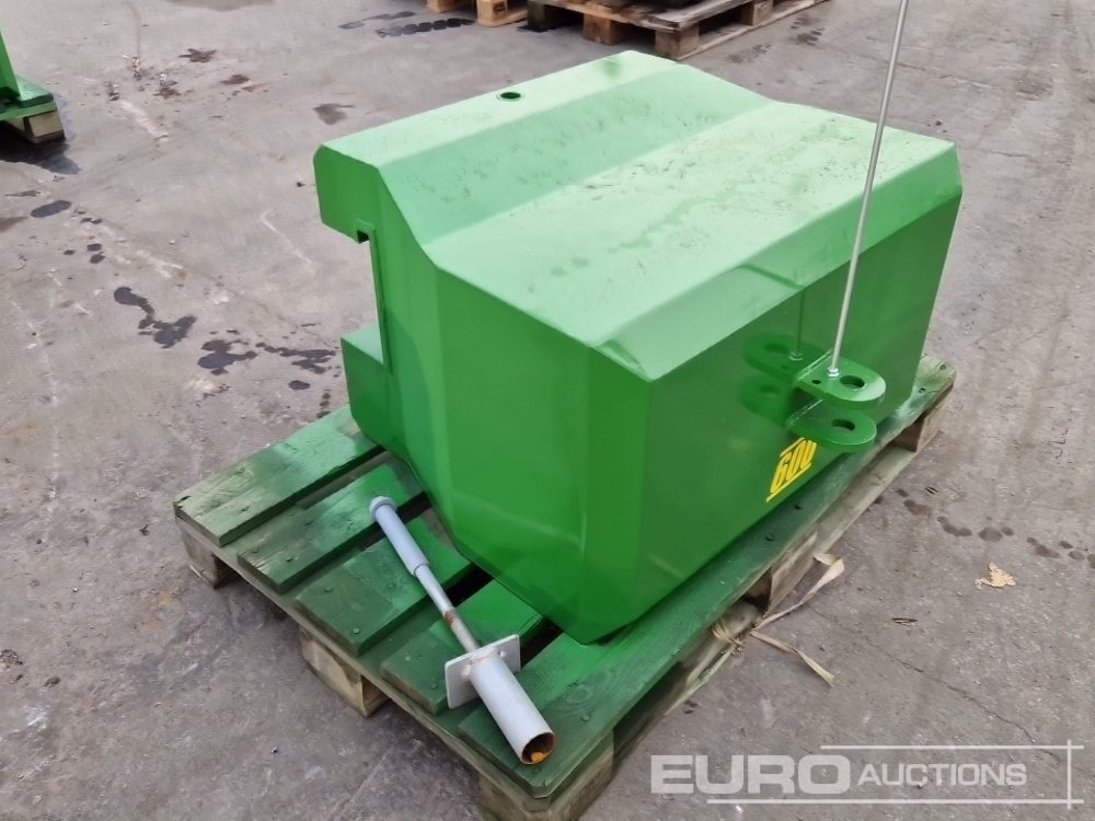 Unused 2025 John Deere 600kg Front Weights to suit John Deere Tractors, Metal Case with Towing Eye (Green) - Põllutööseade: pilt 4 Unused 2025 John Deere 600kg Front Weights to suit John Deere Tractors, Metal Case with Towing Eye (Green) - Põllutööseade: pilt 4