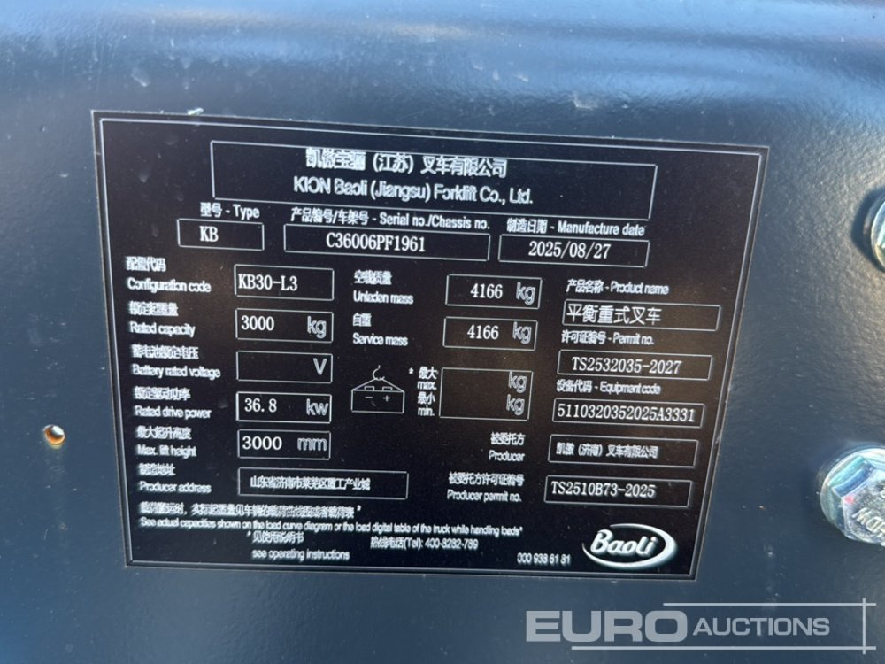 Kahveltõstuk Unused 2025 Baoli KB30: pilt 31