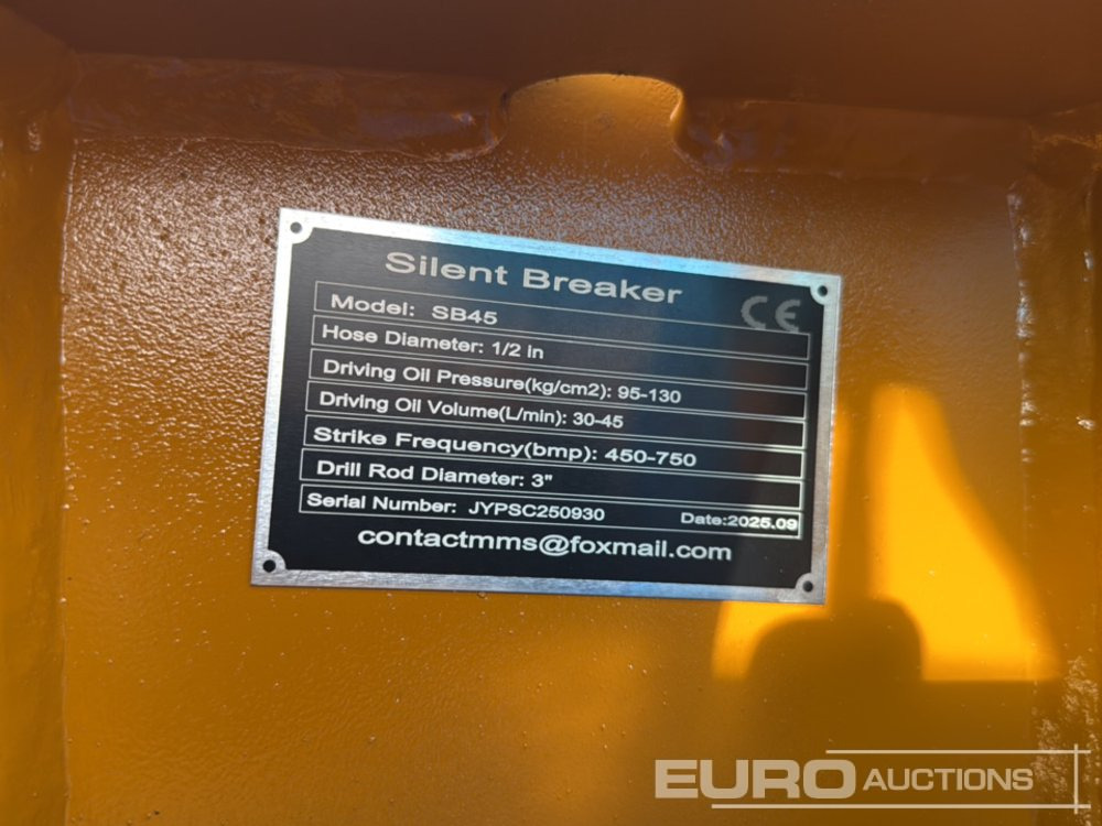 Unused 2025 GIYI GY-SB45 - Hüdrauliline haamer: pilt 5 Unused 2025 GIYI GY-SB45 - Hüdrauliline haamer: pilt 5