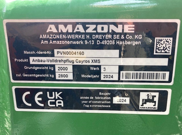 Amazone CAYROS XMS 950 SB 4-Schar - Ader: pilt 2 Amazone CAYROS XMS 950 SB 4-Schar - Ader: pilt 2