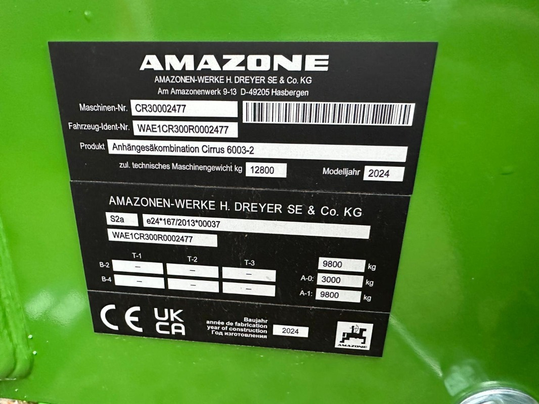 Amazone Cirrus 6003-2 - Külvimasin: pilt 2 Amazone Cirrus 6003-2 - Külvimasin: pilt 2