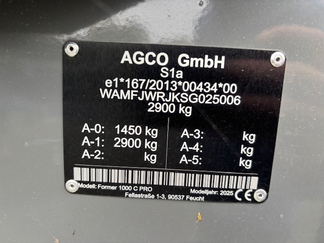 Fendt Former 1000 C PRO - Kaarutaja/ Reha: pilt 2 Fendt Former 1000 C PRO - Kaarutaja/ Reha: pilt 2