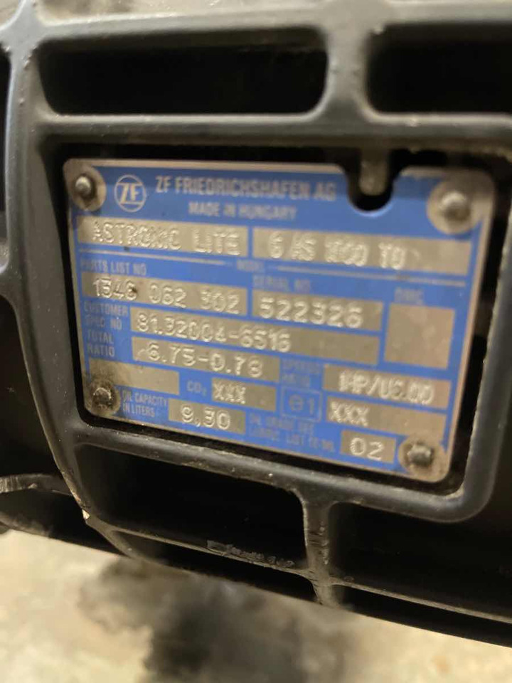 MAN GEARBOX 6AS1000TO // 81.32004-6516 - Käigukast - Veoauto: pilt 3 MAN GEARBOX 6AS1000TO // 81.32004-6516 - Käigukast - Veoauto: pilt 3