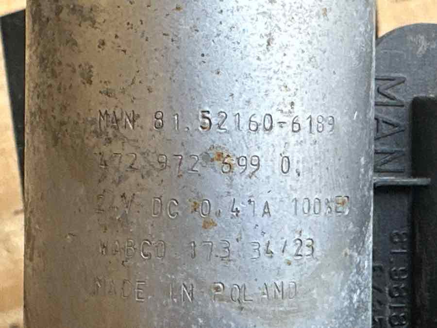 MAN MAGNET VALVE 81.52160-6189 - Piduriklapp - Veoauto: pilt 3 MAN MAGNET VALVE 81.52160-6189 - Piduriklapp - Veoauto: pilt 3