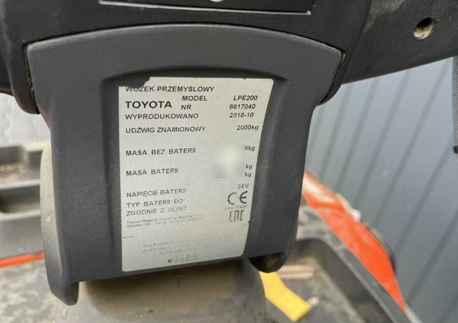 BT LPE200 - Kaubaaluste tõstuk: pilt 4 BT LPE200 - Kaubaaluste tõstuk: pilt 4