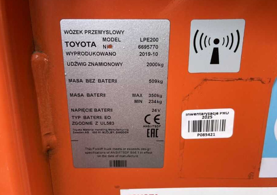 BT LPE200 - Kaubaaluste tõstuk: pilt 4 BT LPE200 - Kaubaaluste tõstuk: pilt 4