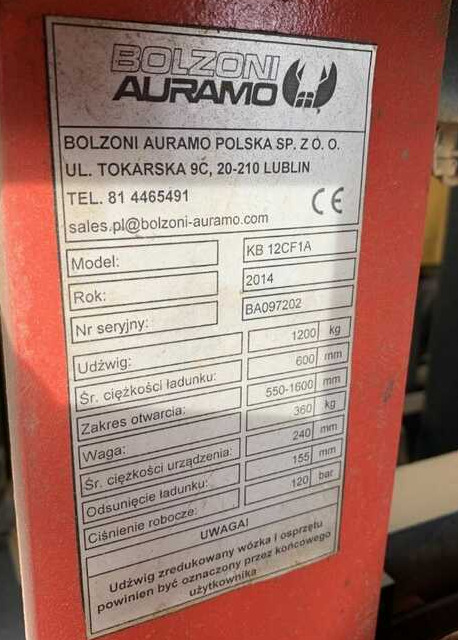 Bolzoni KB12CF1A, Kartonklammer - Klamber - Materjali käitlemise seade: pilt 3 Bolzoni KB12CF1A, Kartonklammer - Klamber - Materjali käitlemise seade: pilt 3