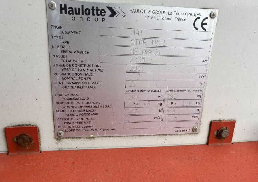 Haulotte STAR 10-1 - Masttõstuk: pilt 4 Haulotte STAR 10-1 - Masttõstuk: pilt 4