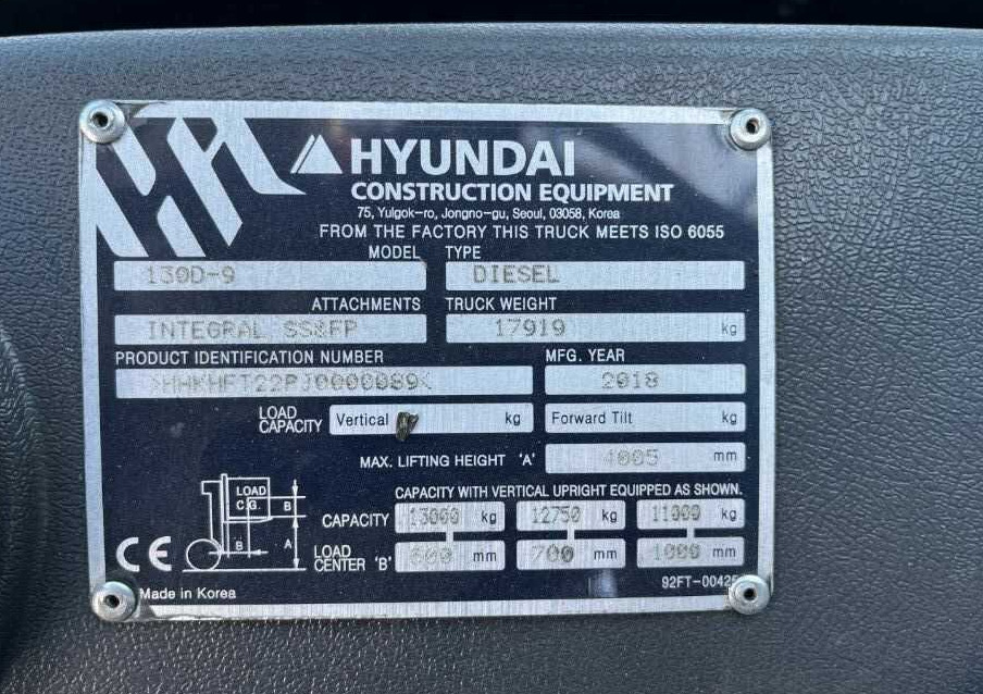 Hyundai 130D-9 - Diiseltõstuk: pilt 3 Hyundai 130D-9 - Diiseltõstuk: pilt 3