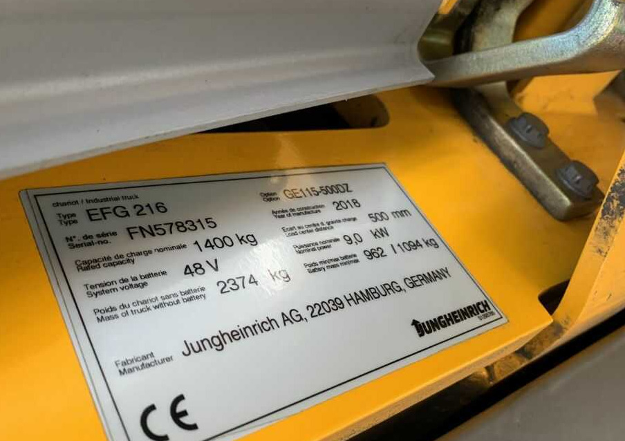 Jungheinrich EFG216 - Elektritõstuk: pilt 4 Jungheinrich EFG216 - Elektritõstuk: pilt 4
