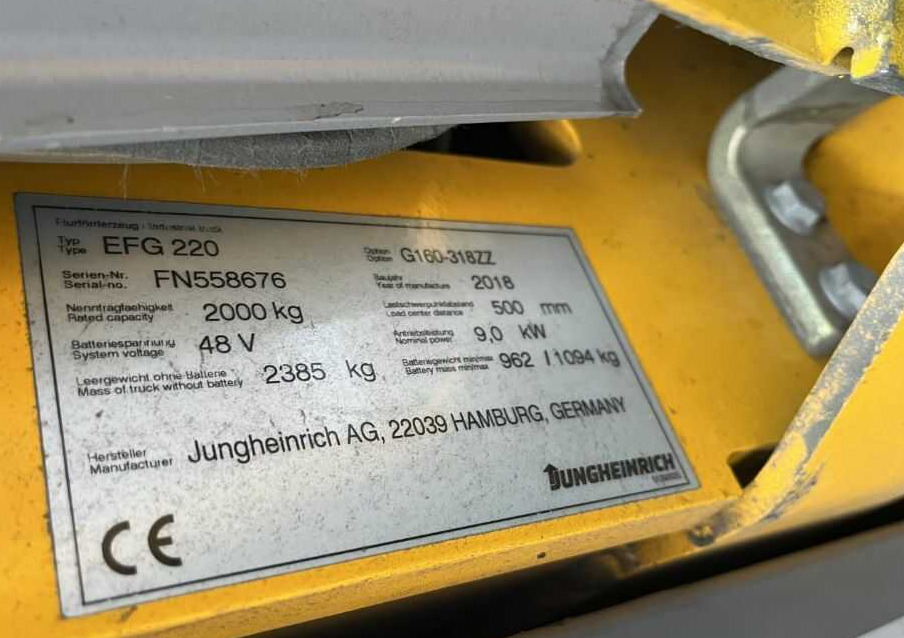 Jungheinrich EFG220 - Elektritõstuk: pilt 4 Jungheinrich EFG220 - Elektritõstuk: pilt 4