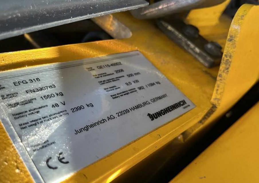 Jungheinrich EFG316 - Elektritõstuk: pilt 4 Jungheinrich EFG316 - Elektritõstuk: pilt 4