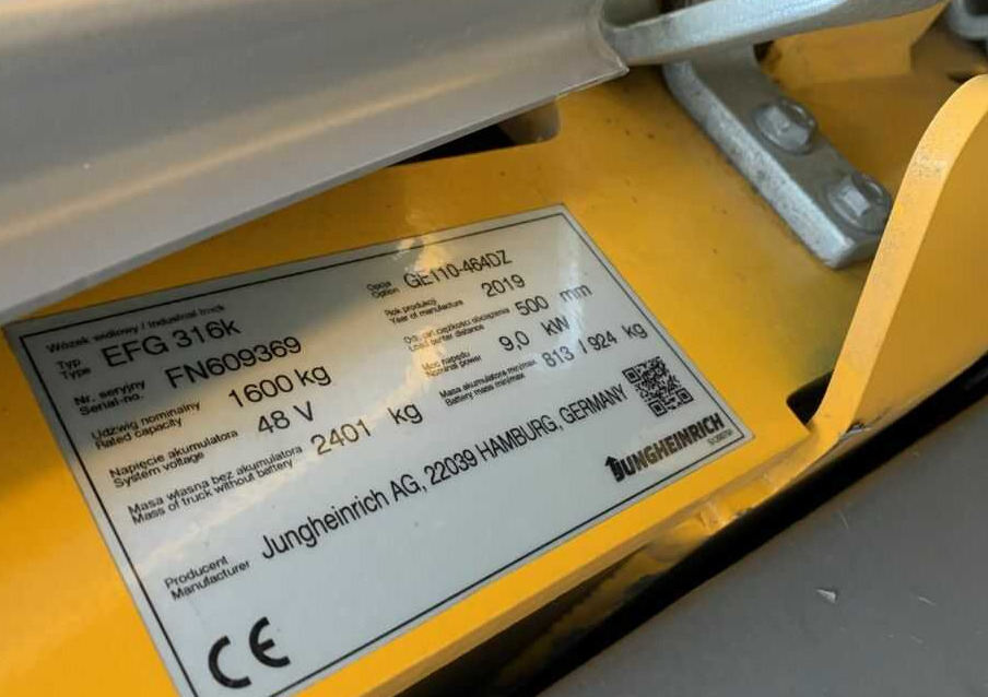 Jungheinrich EFG316k - Elektritõstuk: pilt 4 Jungheinrich EFG316k - Elektritõstuk: pilt 4