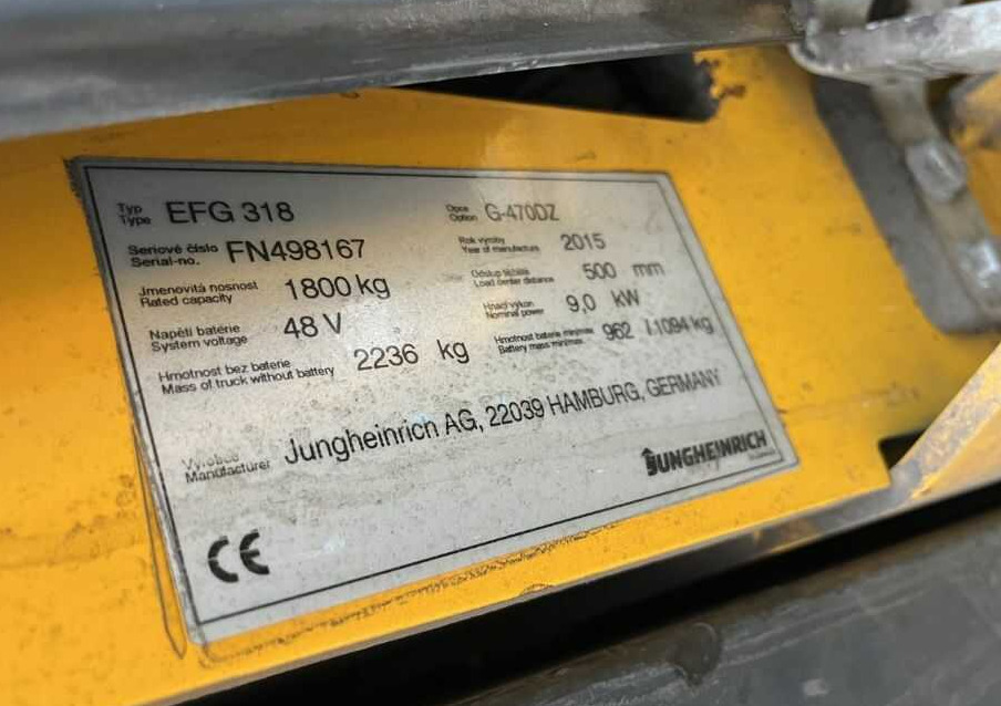 Jungheinrich EFG318 - Elektritõstuk: pilt 4 Jungheinrich EFG318 - Elektritõstuk: pilt 4