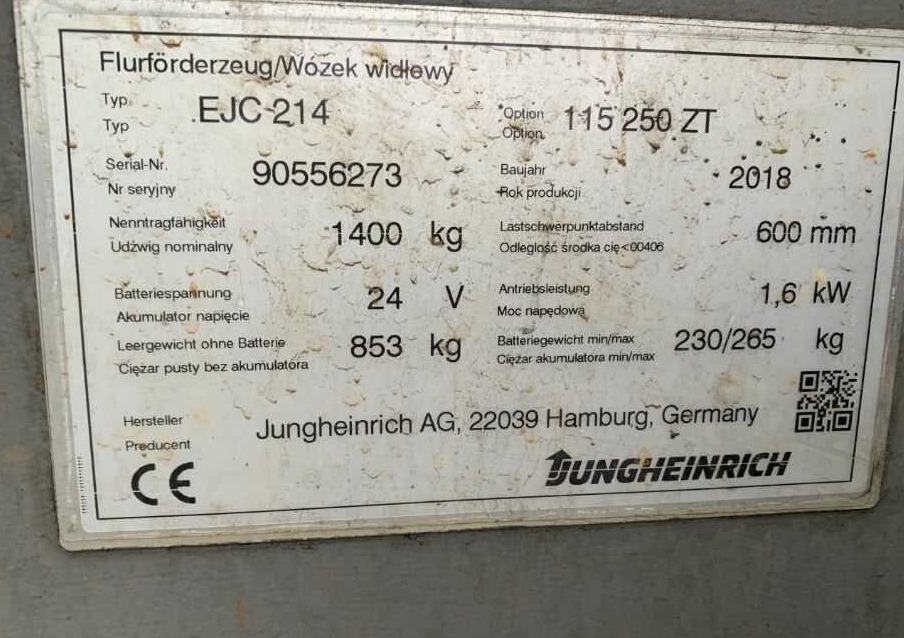 Jungheinrich EJC214 - Virnastaja: pilt 4 Jungheinrich EJC214 - Virnastaja: pilt 4