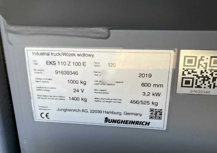 Jungheinrich EKS110 - Tellimusekoostur: pilt 4 Jungheinrich EKS110 - Tellimusekoostur: pilt 4