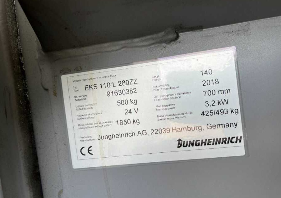 Jungheinrich EKS110 - Tellimusekoostur: pilt 4 Jungheinrich EKS110 - Tellimusekoostur: pilt 4
