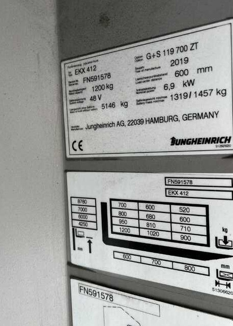 Jungheinrich EKX412 - Tellimusekoostur: pilt 4 Jungheinrich EKX412 - Tellimusekoostur: pilt 4