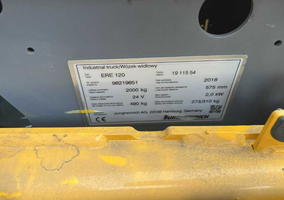 Jungheinrich ERE120 - Kaubaaluste tõstuk: pilt 4 Jungheinrich ERE120 - Kaubaaluste tõstuk: pilt 4
