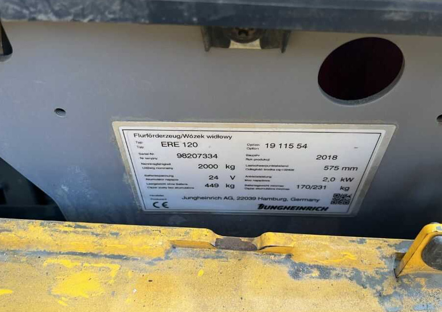 Jungheinrich ERE120 - Kaubaaluste tõstuk: pilt 4 Jungheinrich ERE120 - Kaubaaluste tõstuk: pilt 4