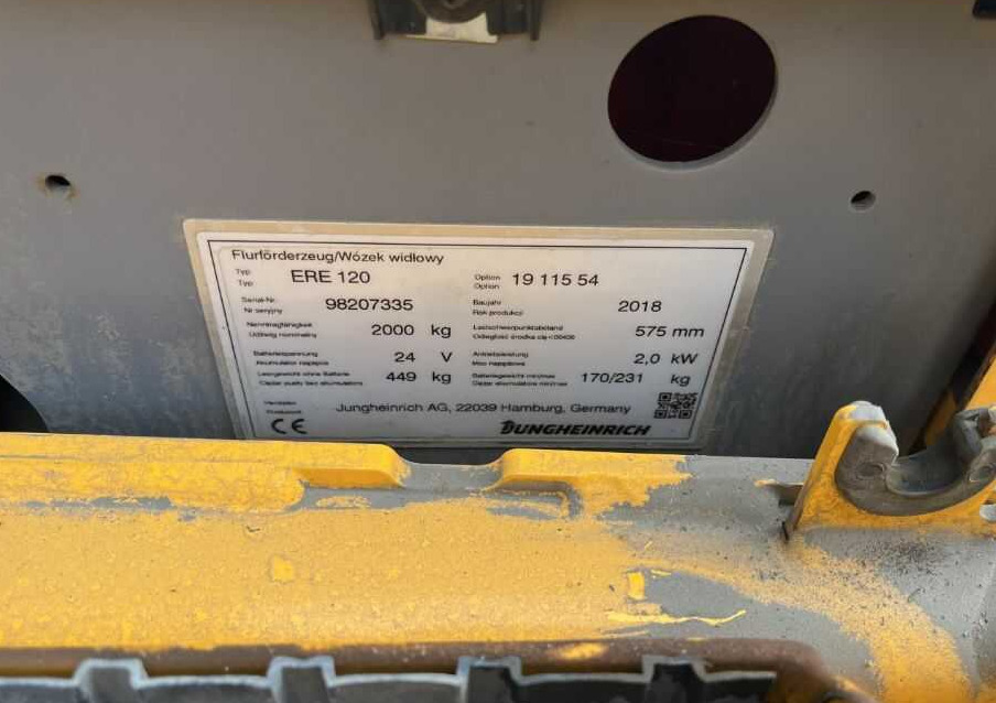 Jungheinrich ERE120 - Kaubaaluste tõstuk: pilt 4 Jungheinrich ERE120 - Kaubaaluste tõstuk: pilt 4
