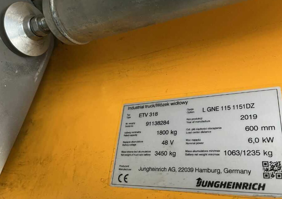 Jungheinrich ETV318 - Lükandmastiga tõstuk: pilt 4 Jungheinrich ETV318 - Lükandmastiga tõstuk: pilt 4