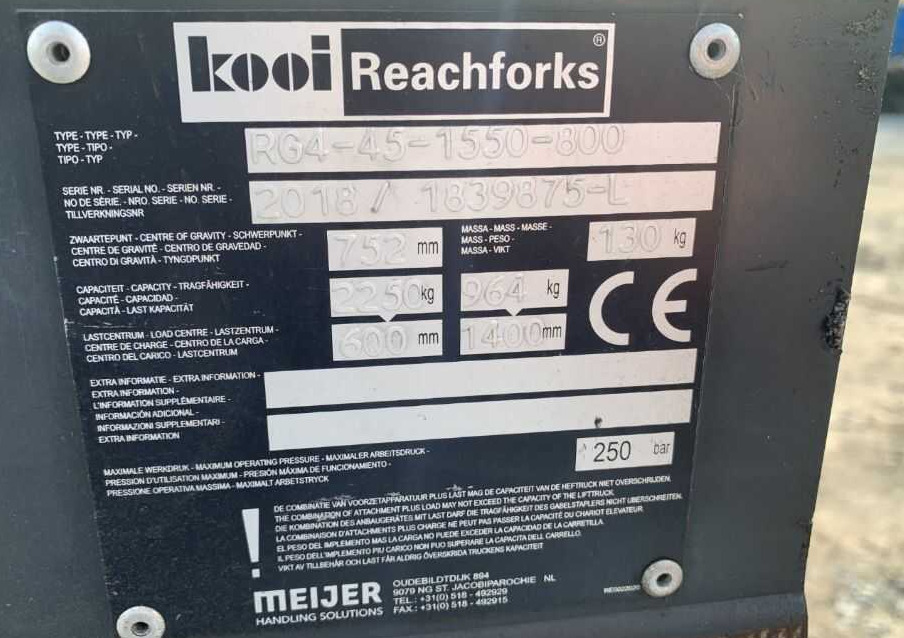 Kooi RG4-45-1550 - Poom - Materjali käitlemise seade: pilt 2 Kooi RG4-45-1550 - Poom - Materjali käitlemise seade: pilt 2