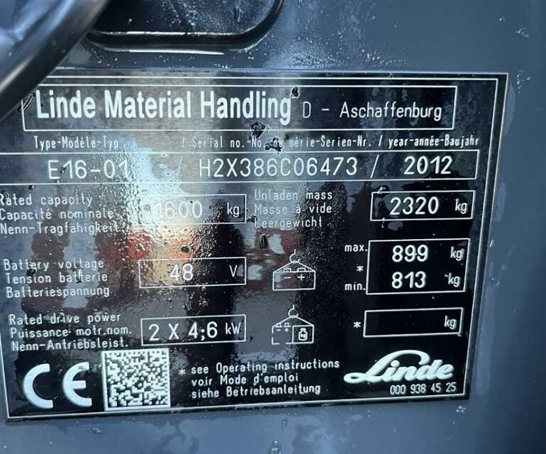 Linde E16-01 - Elektritõstuk: pilt 4 Linde E16-01 - Elektritõstuk: pilt 4