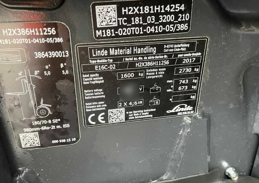 Linde E16C-02 - Elektritõstuk: pilt 4 Linde E16C-02 - Elektritõstuk: pilt 4