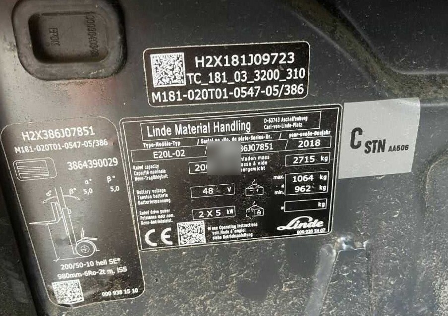 Linde E20L-02 - Elektritõstuk: pilt 4 Linde E20L-02 - Elektritõstuk: pilt 4