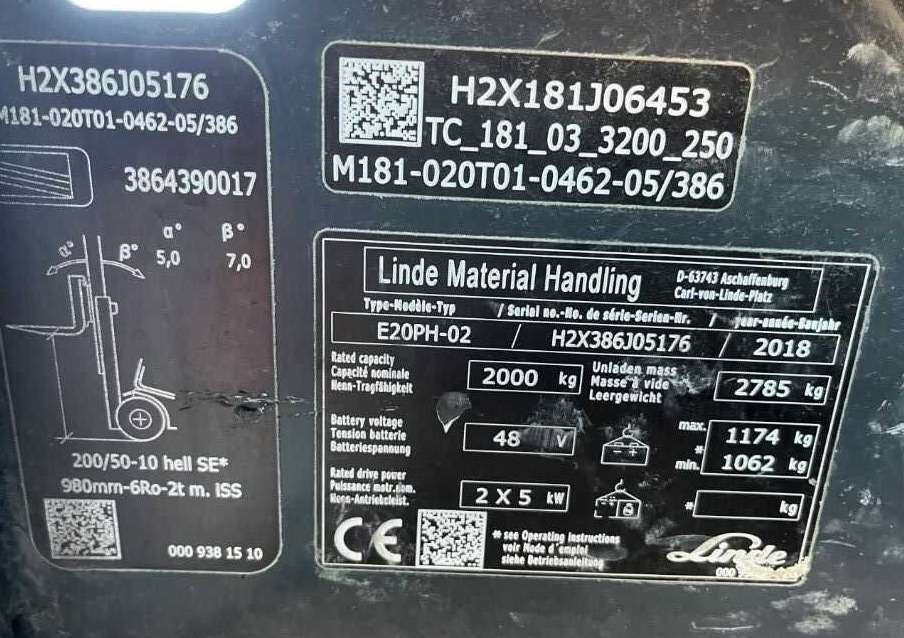 Linde E20PH-02 - Elektritõstuk: pilt 4 Linde E20PH-02 - Elektritõstuk: pilt 4