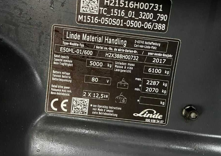 Linde E50HL-01/600 - Elektritõstuk: pilt 3 Linde E50HL-01/600 - Elektritõstuk: pilt 3