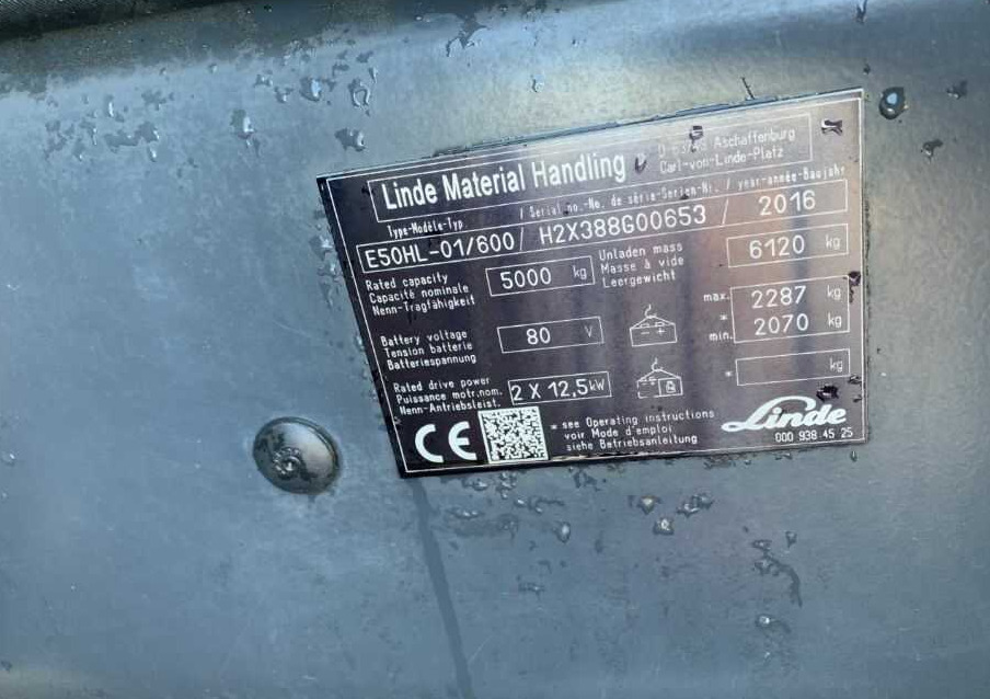 Linde E50HL-01/600 - Elektritõstuk: pilt 4 Linde E50HL-01/600 - Elektritõstuk: pilt 4