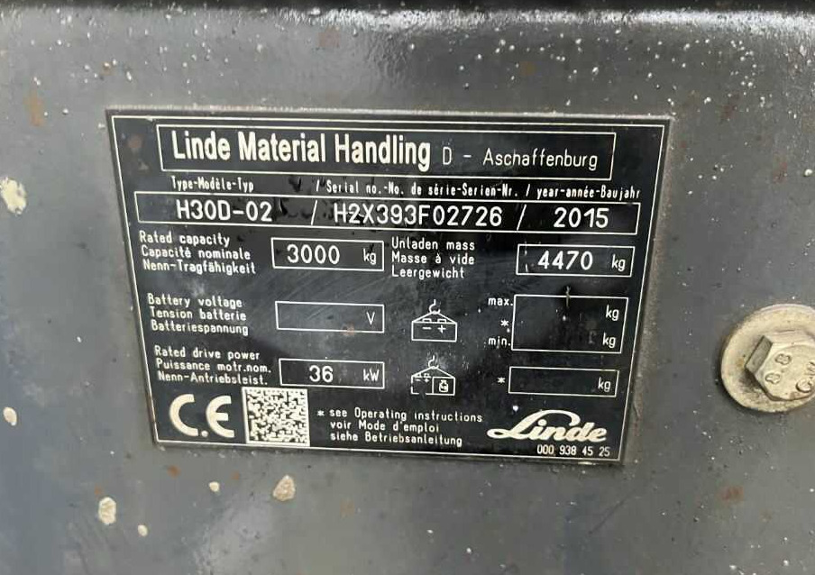 Linde H30D-02 - Diiseltõstuk: pilt 4 Linde H30D-02 - Diiseltõstuk: pilt 4