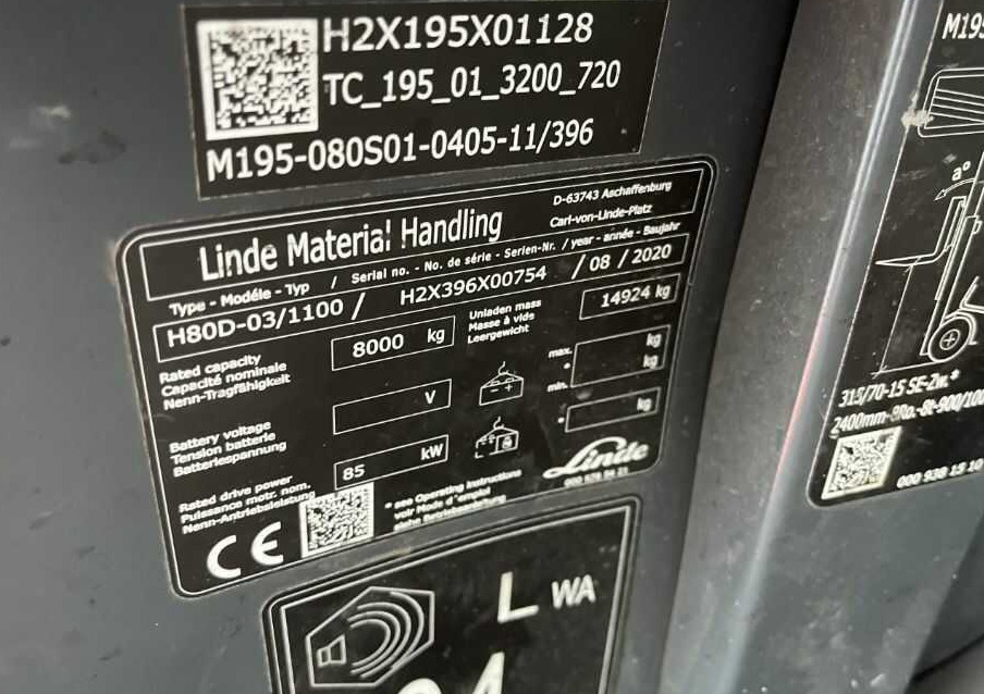 Linde H80D-03/1100 - Diiseltõstuk: pilt 4 Linde H80D-03/1100 - Diiseltõstuk: pilt 4