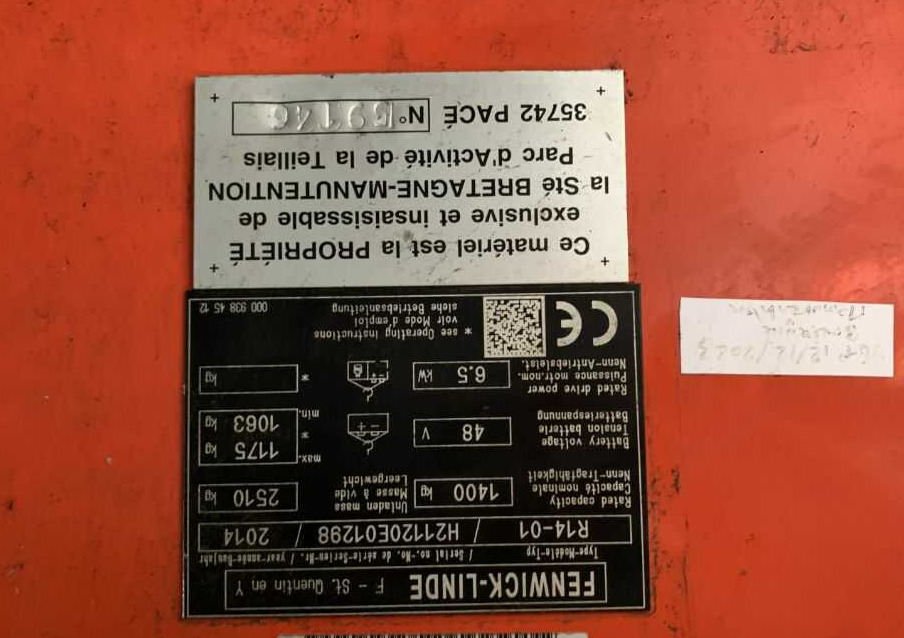 Linde R14-01 - Lükandmastiga tõstuk: pilt 4 Linde R14-01 - Lükandmastiga tõstuk: pilt 4